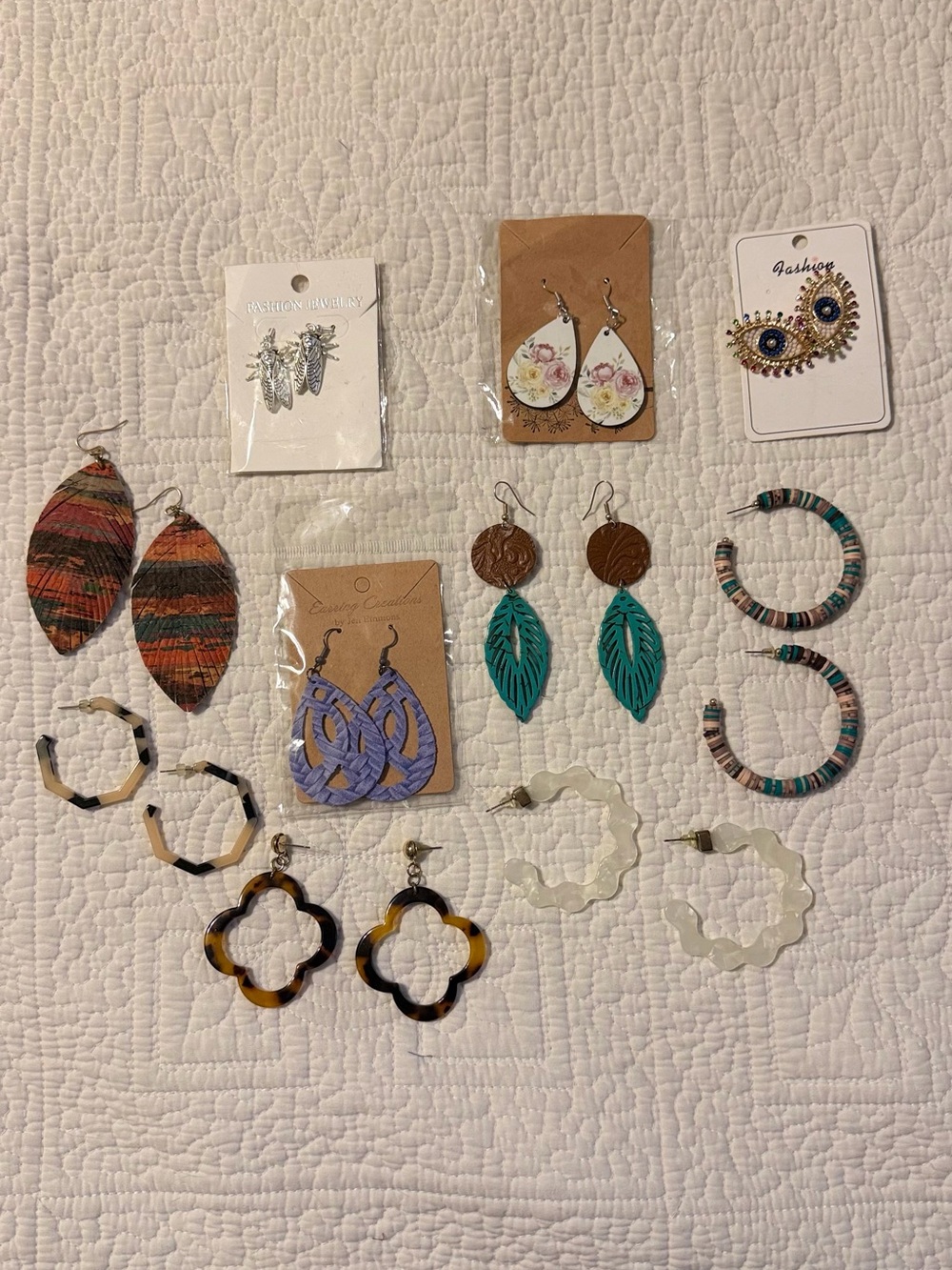 Assorted Women's Mixed Color Earrings Collection - Multi-Color Styles